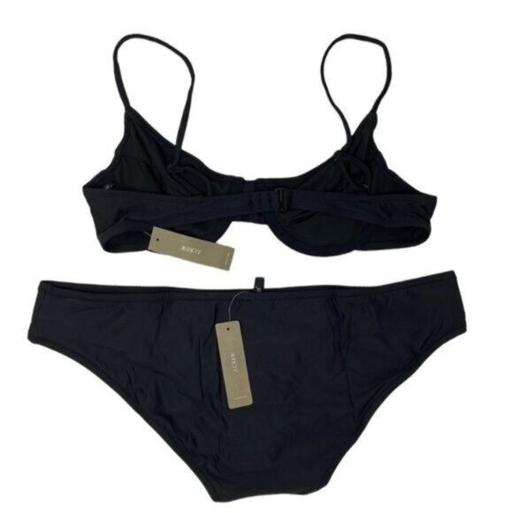 J. Crew 1993 Underwire Surf Hipster Bikini in Black 36A Large NWT - Picture 8 of 9